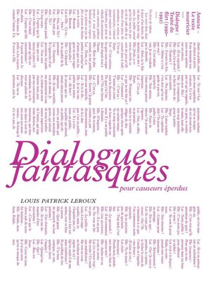 cover image of Dialogues fantasques pour causeurs éperdus